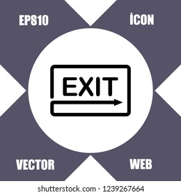 Exit symbol icon vector