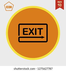 Exit symbol icon vector