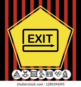 Exit symbol icon vector