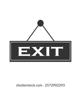 exit symbol icon vector illustration 