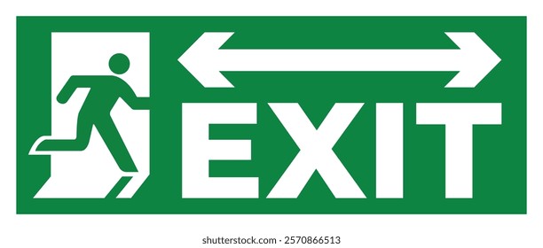 Exit Symbol Right Side and Left Side Arrow Safety Sign