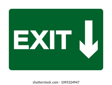 Exit Symbol Sign, Vector Illustration, Isolate On White Background Label. EPS10