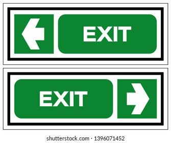 Exit Symbol Sign, Vector Illustration, Isolate On White Background Label. EPS10  