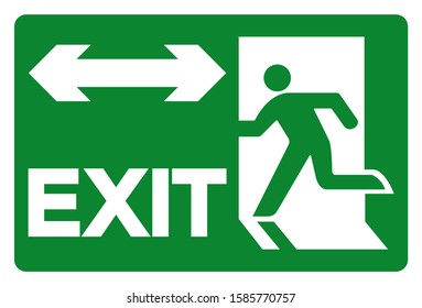 Emergency Exit Icons Vector Set Stock Vector (royalty Free) 1673720872
