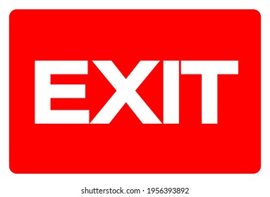 Exit Symbol Sign, Vector Illustration, Isolate On White Background Label. EPS10