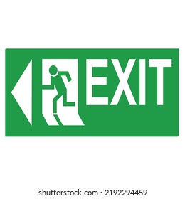 Exit Symbol Sign, Vector Illustration, Isolate On White Background Label. EPS10