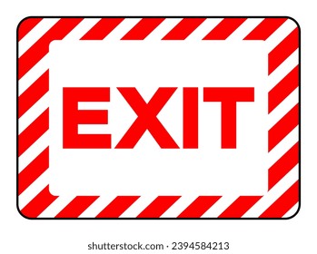 Exit Symbol Sign, Vector Illustration, Isolate On White Background Label. EPS10 