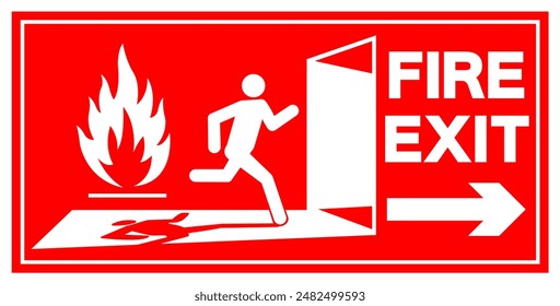 Exit Symbol Sign, Vector Illustration, Isolate On White Background Label. EPS10 