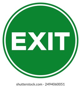 Exit Symbol Sign, Vector Illustration, Isolate On White Background Label.EPS10