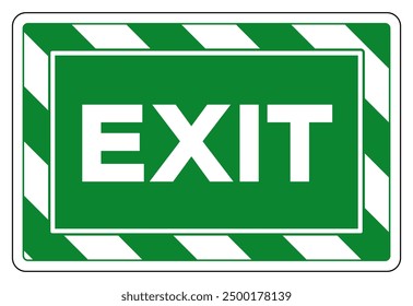 Exit Symbol Sign, Vector Illustration, Isolate On White Background Label.EPS10