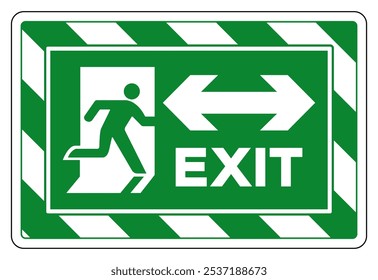 Exit Two Way Arrow Symbol Sign, Vector Illustration, Isolate On White Background Label.EPS10