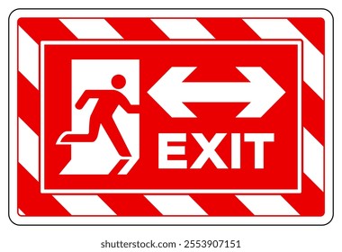 Exit Two Way Arrow Symbol Sign, Vector Illustration, Isolate On White Background Label.EPS10