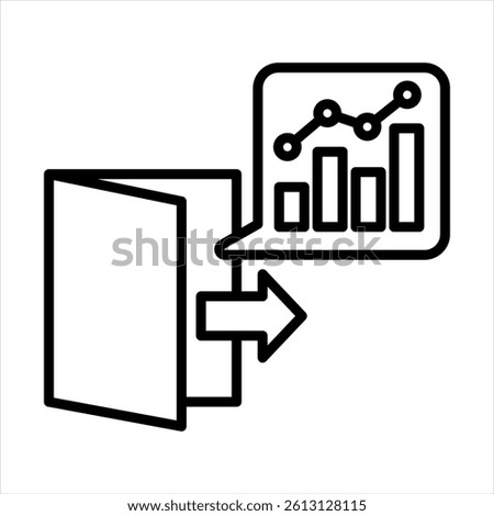 Exit Valuation Line Icon Vector Illustration