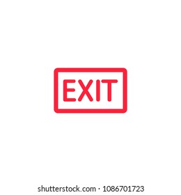 exit vector icon