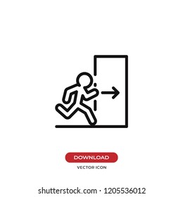 Exit vector icon