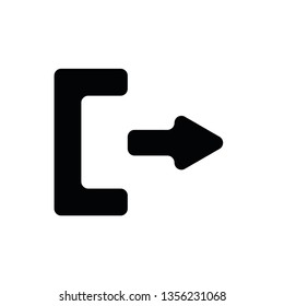 Exit vector icon