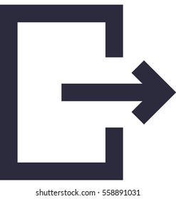 Exit Vector Icon