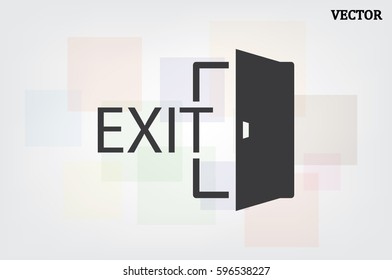 Exit, vector icon