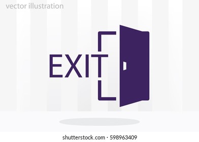 Exit, vector icon