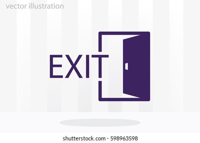 Exit, vector icon