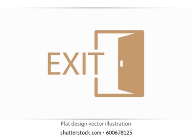Exit, vector icon