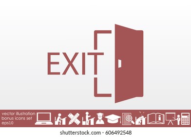Exit, vector icon