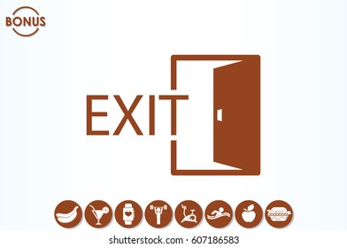Exit, vector icon