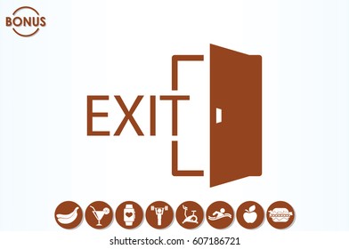 Exit, vector icon