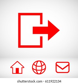exit vector icon