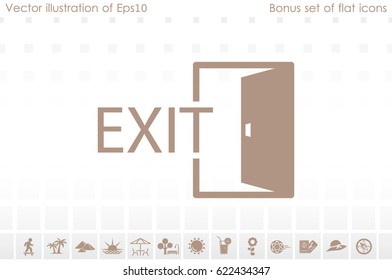 Exit, vector icon