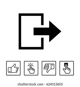 exit vector icon