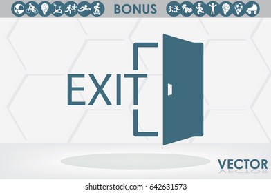 Exit, vector icon