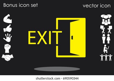 Exit, vector icon