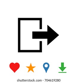 exit vector icon