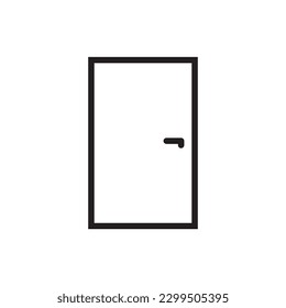 Exit vector icon. Door flat sign design. Door vector icon. Door symbol pictogram. Door line icon. UX UI icon