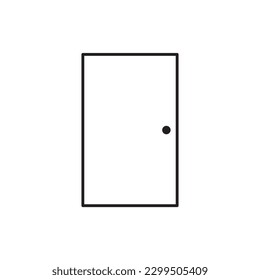 Exit vector icon. Door flat sign design. Door vector icon. Door symbol pictogram. Door line icon. UX UI icon