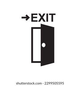 Exit vector icon. Door flat sign design. Door vector icon. Door symbol pictogram. Door line icon. UX UI icon
