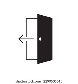 Exit vector icon. Door flat sign design. Door vector icon. Door symbol pictogram. Door line icon. UX UI icon