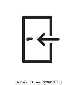 Exit vector icon. Door flat sign design. Door vector icon. Door symbol pictogram. Door line icon. UX UI icon