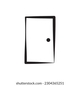 Exit vector icon. Door flat sign design. Door vector icon. Door symbol pictogram. Door line icon. UX UI icon