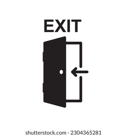 Exit vector icon. Door flat sign design. Door vector icon. Door symbol pictogram. Door line icon. UX UI icon