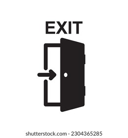 Exit vector icon. Door flat sign design. Door vector icon. Door symbol pictogram. Door line icon. UX UI icon