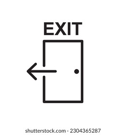 Exit vector icon. Door flat sign design. Door vector icon. Door symbol pictogram. Door line icon. UX UI icon