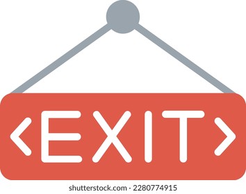 Exit Vector Icon Flat Style