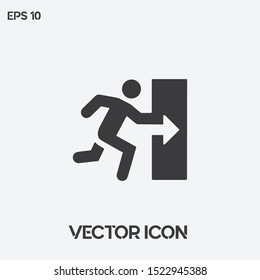 "Exit" vector icon illustration. Ui/Ux. Premium quality. 