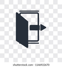 Exit vector icon isolated on transparent background, Exit logo concept