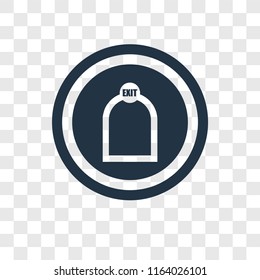 Exit vector icon isolated on transparent background, Exit logo concept
