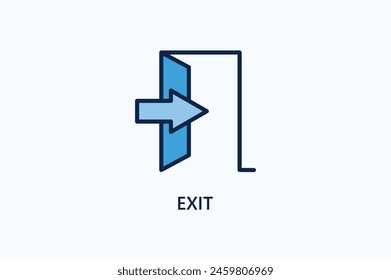 Exit Vector Icon Or Logo Illustration