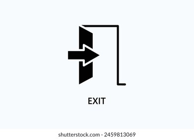 Exit Vector Icon Or Logo Illustration