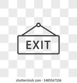 Exit vector icon in modern design style for web site and mobile app